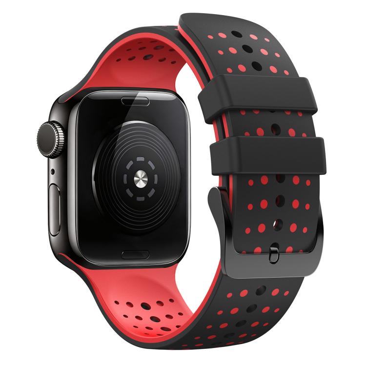 For Apple Watch 46mm / 49mm / 45mm / 44mm Starry Sky Pattern Two Color Silicone Watch Band