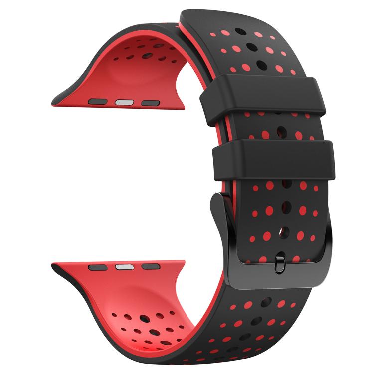 For Apple Watch 46mm / 49mm / 45mm / 44mm Starry Sky Pattern Two Color Silicone Watch Band