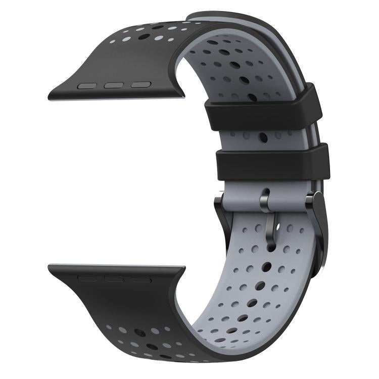 For Apple Watch 46mm / 49mm / 45mm / 44mm Starry Sky Pattern Two Color Silicone Watch Band