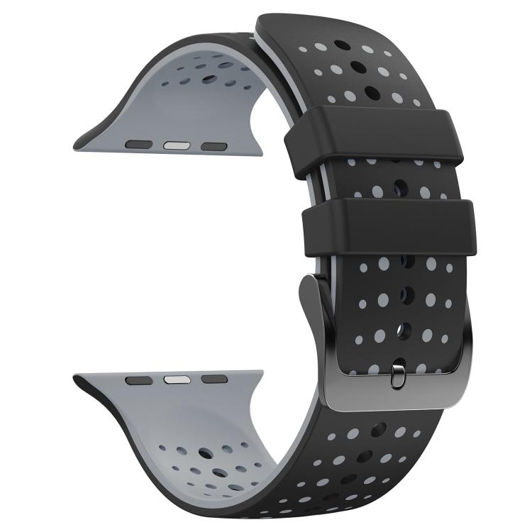 For Apple Watch 46mm / 49mm / 45mm / 44mm Starry Sky Pattern Two Color Silicone Watch Band