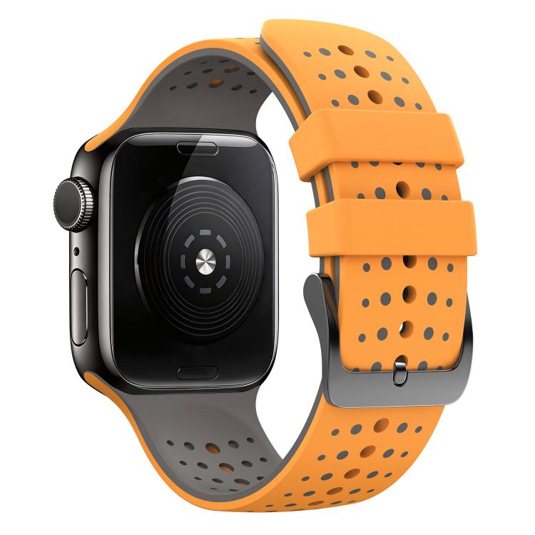 For Apple Watch 46mm / 49mm / 45mm / 44mm Starry Sky Pattern Two Color Silicone Watch Band