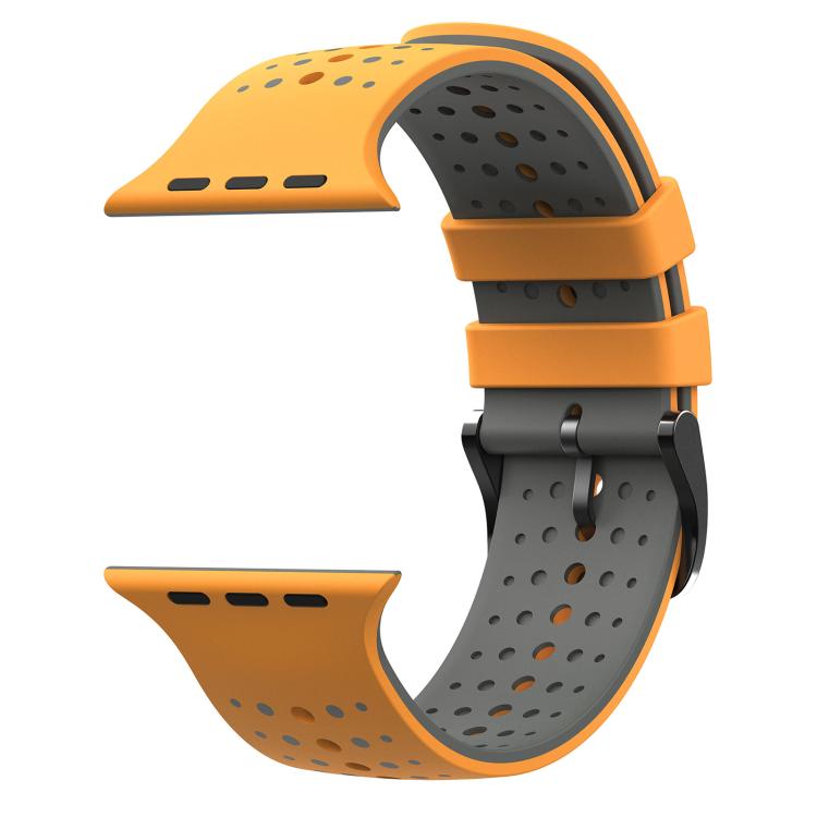 For Apple Watch 46mm / 49mm / 45mm / 44mm Starry Sky Pattern Two Color Silicone Watch Band