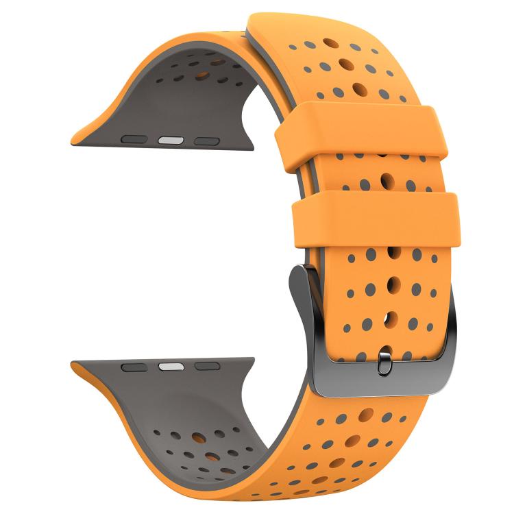 For Apple Watch 46mm / 49mm / 45mm / 44mm Starry Sky Pattern Two Color Silicone Watch Band