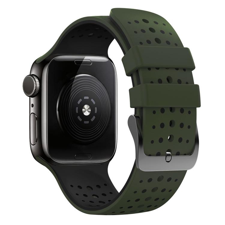For Apple Watch 46mm / 49mm / 45mm / 44mm Starry Sky Pattern Two Color Silicone Watch Band