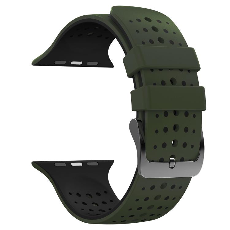For Apple Watch 46mm / 49mm / 45mm / 44mm Starry Sky Pattern Two Color Silicone Watch Band
