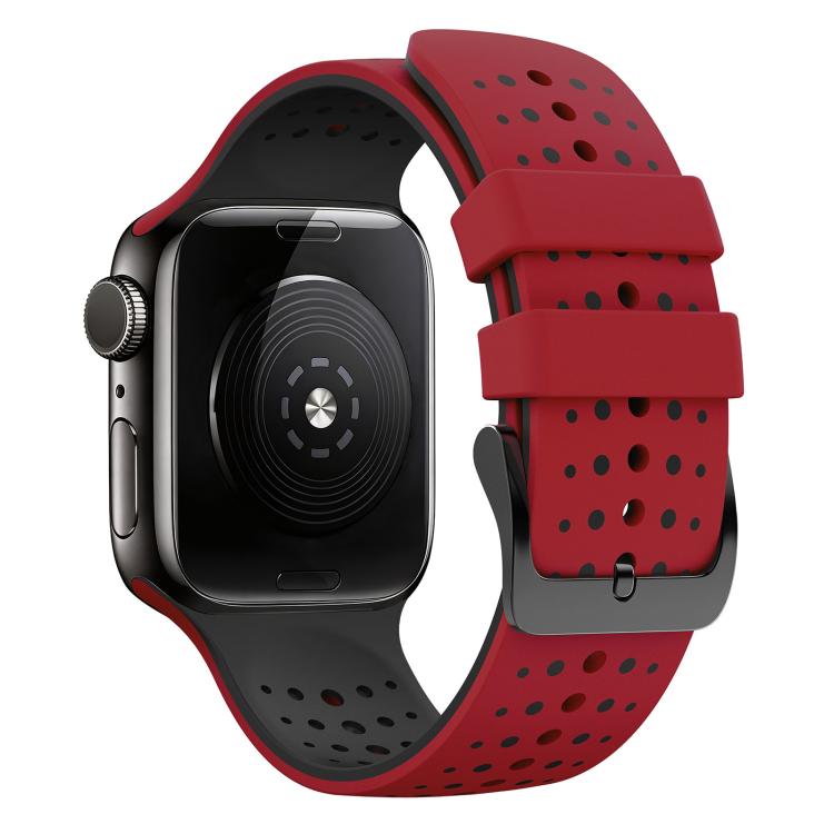 For Apple Watch 46mm / 49mm / 45mm / 44mm Starry Sky Pattern Two Color Silicone Watch Band