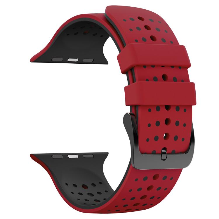 For Apple Watch 46mm / 49mm / 45mm / 44mm Starry Sky Pattern Two Color Silicone Watch Band