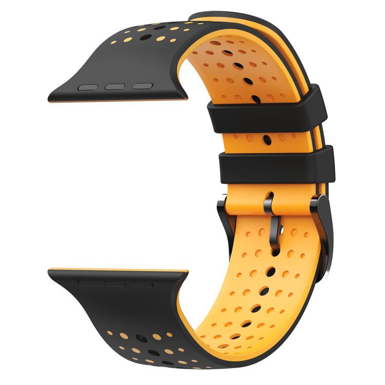 For Apple Watch 46mm / 49mm / 45mm / 44mm Starry Sky Pattern Two Color Silicone Watch Band
