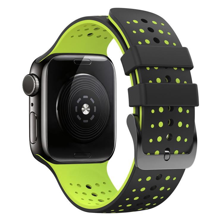 For Apple Watch 46mm / 49mm / 45mm / 44mm Starry Sky Pattern Two Color Silicone Watch Band