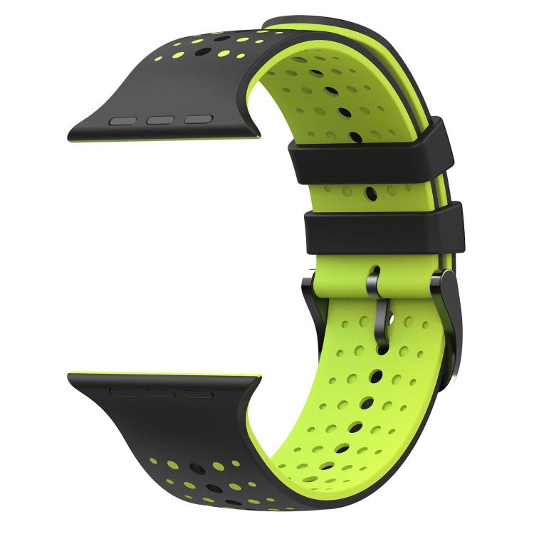 For Apple Watch 46mm / 49mm / 45mm / 44mm Starry Sky Pattern Two Color Silicone Watch Band