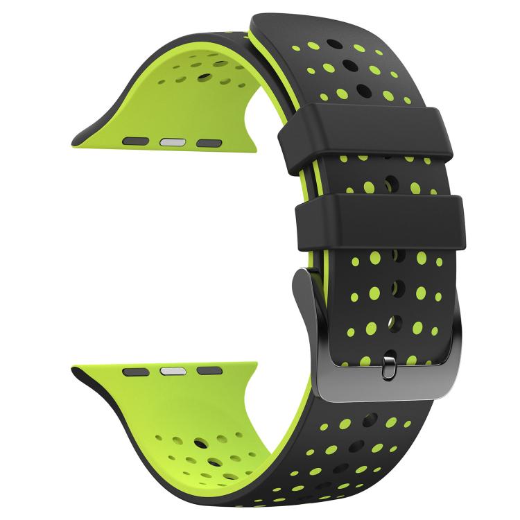 For Apple Watch 46mm / 49mm / 45mm / 44mm Starry Sky Pattern Two Color Silicone Watch Band