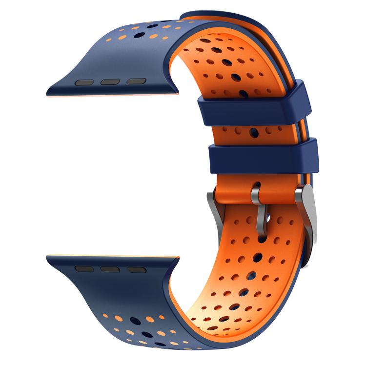 For Apple Watch 46mm / 49mm / 45mm / 44mm Starry Sky Pattern Two Color Silicone Watch Band