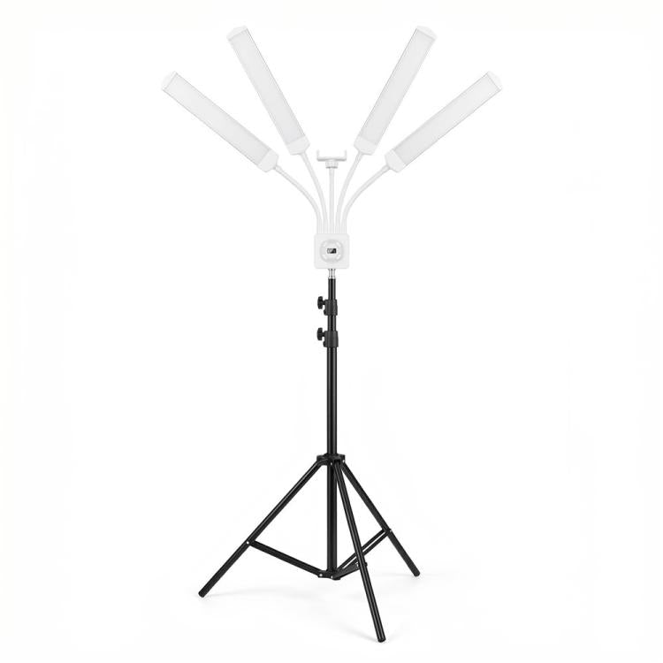 HD-150XJ 3200K-5600K Adjustable Remote Control 65W LED Photography Light 4-Arm Fill Light, Plug:US Plug