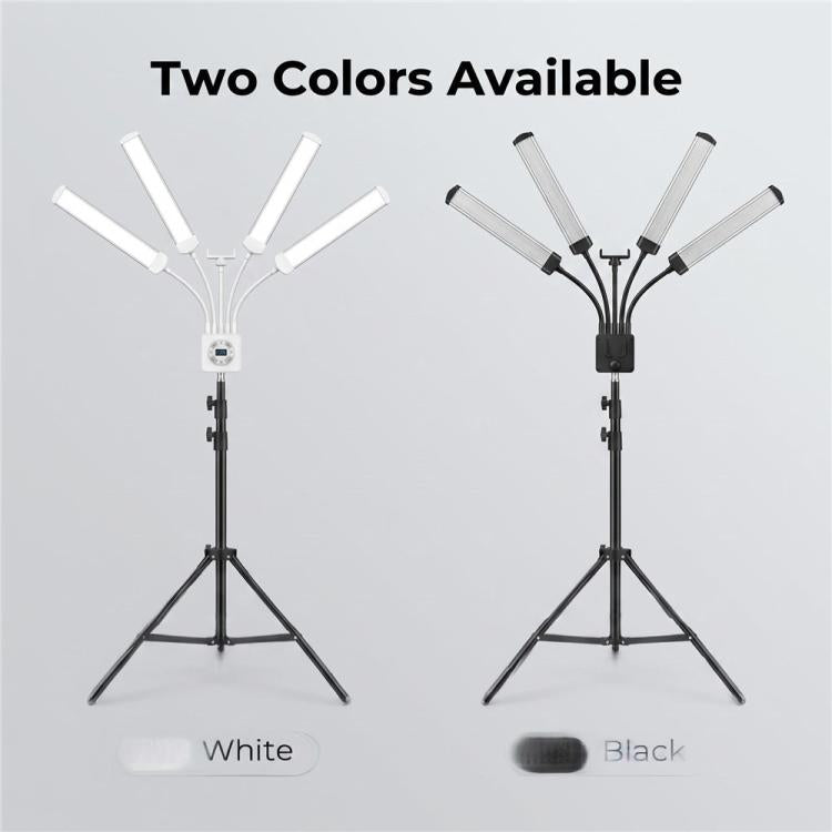 HD-150XJ 3200K-5600K Adjustable Remote Control 65W LED Photography Light 4-Arm Fill Light, Plug:UK Plug