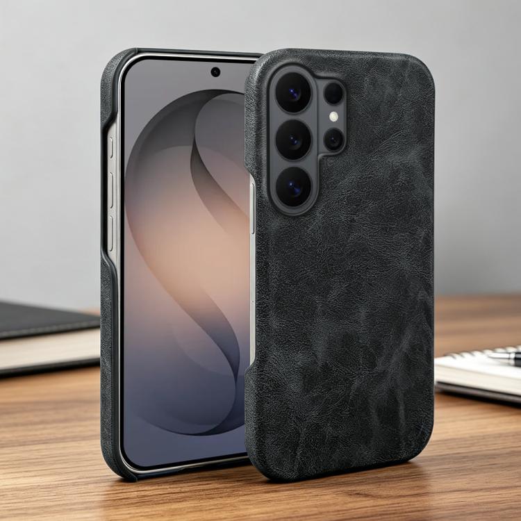 For Galaxy S26 Ultra 5G Retro-skin Magnetic Vegan Leather Back Phone Case