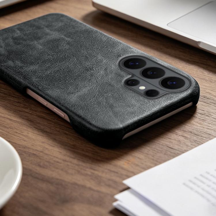 For Galaxy S26 Ultra 5G Retro-skin Magnetic Vegan Leather Back Phone Case