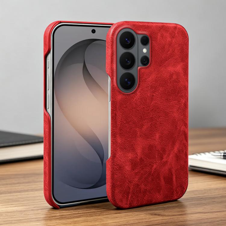 For Galaxy S26 Ultra 5G Retro-skin Magnetic Vegan Leather Back Phone Case