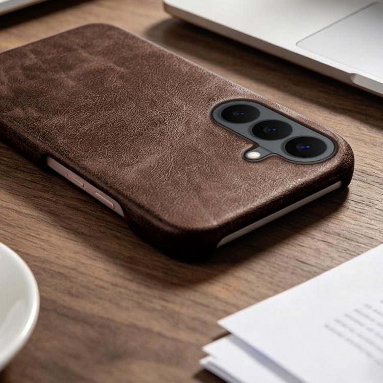 For Galaxy S26+ 5G Retro-skin Magnetic Vegan Leather Back Phone Case