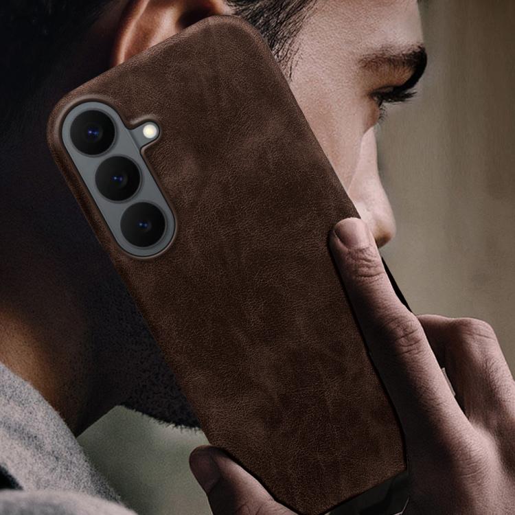 For Galaxy S26+ 5G Retro-skin Magnetic Vegan Leather Back Phone Case
