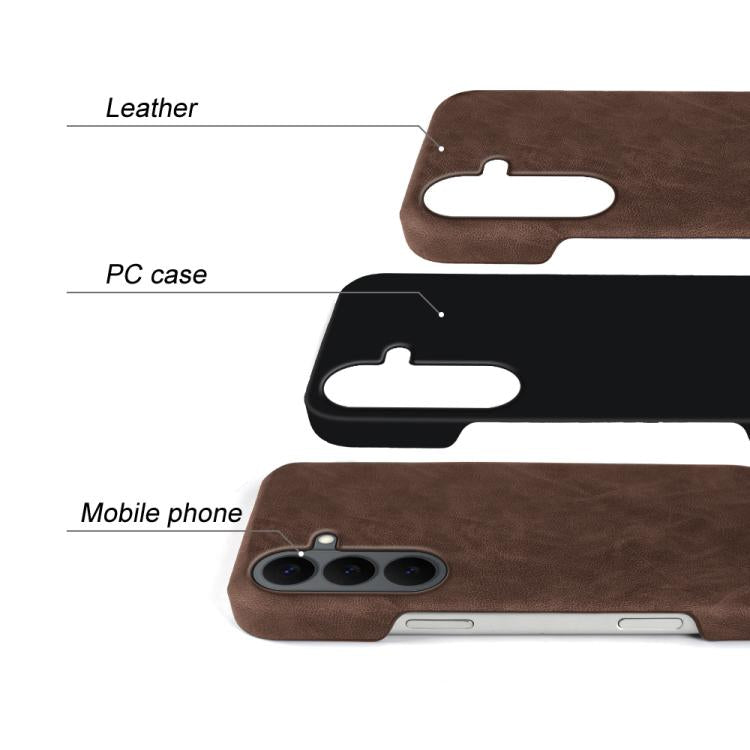 For Galaxy S26+ 5G Retro-skin Magnetic Vegan Leather Back Phone Case