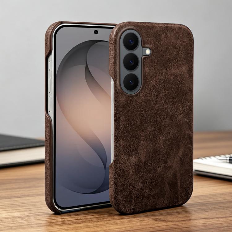 For Galaxy S26 5G Retro-skin Magnetic Vegan Leather Back Phone Case