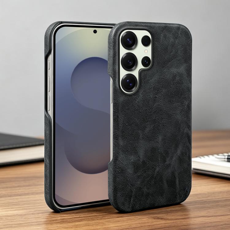 For Galaxy S25 Ultra 5G Retro-skin Magnetic Vegan Leather Back Phone Case