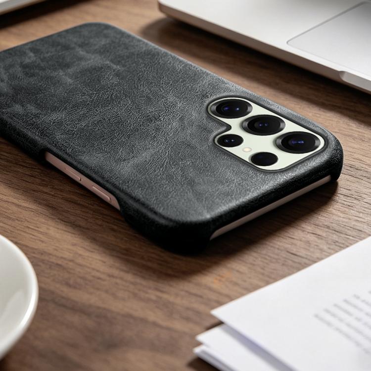 For Galaxy S25 Ultra 5G Retro-skin Magnetic Vegan Leather Back Phone Case