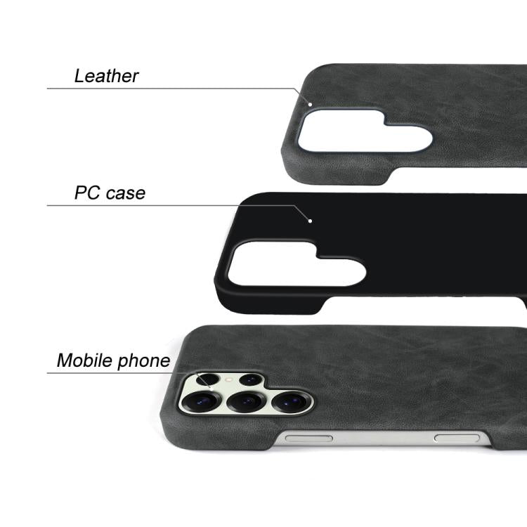 For Galaxy S25 Ultra 5G Retro-skin Magnetic Vegan Leather Back Phone Case
