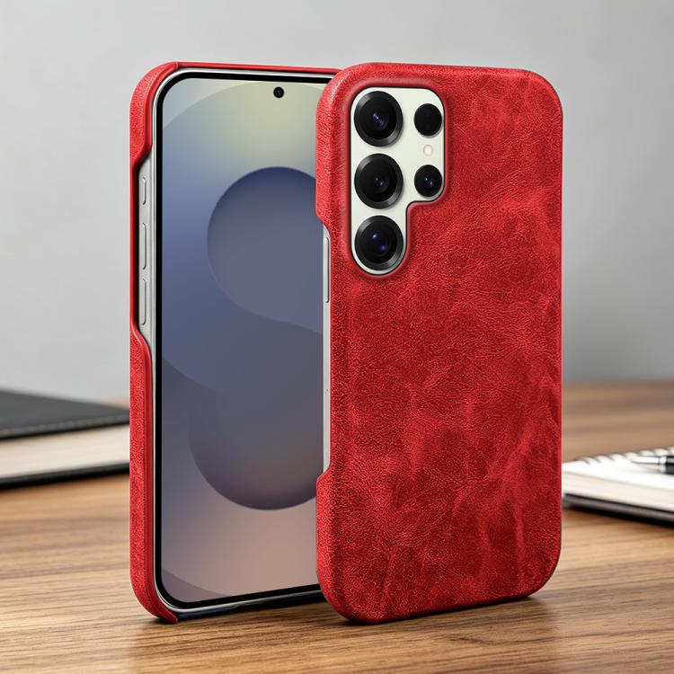 For Galaxy S25 Ultra 5G Retro-skin Magnetic Vegan Leather Back Phone Case