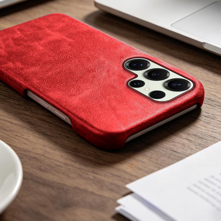 For Galaxy S25 Ultra 5G Retro-skin Magnetic Vegan Leather Back Phone Case
