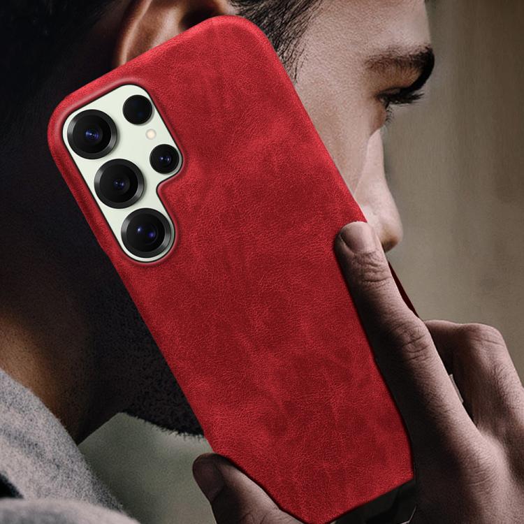 For Galaxy S25 Ultra 5G Retro-skin Magnetic Vegan Leather Back Phone Case