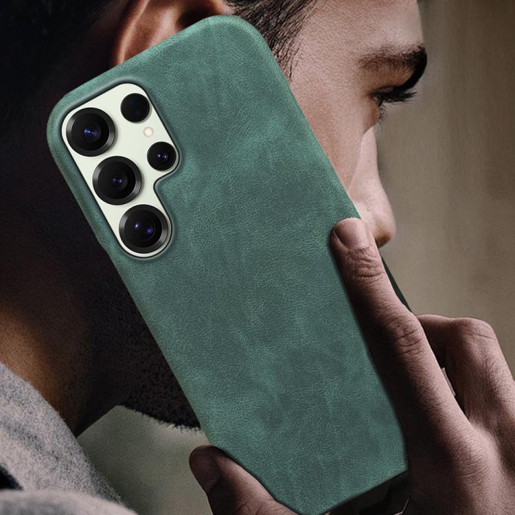For Galaxy S25 Ultra 5G Retro-skin Magnetic Vegan Leather Back Phone Case