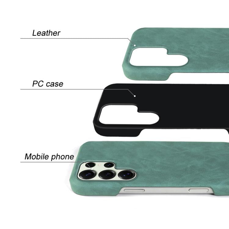 For Galaxy S25 Ultra 5G Retro-skin Magnetic Vegan Leather Back Phone Case