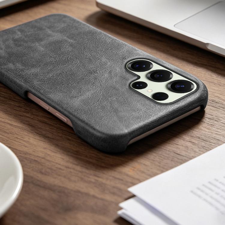 For Galaxy S25 Ultra 5G Retro-skin Magnetic Vegan Leather Back Phone Case