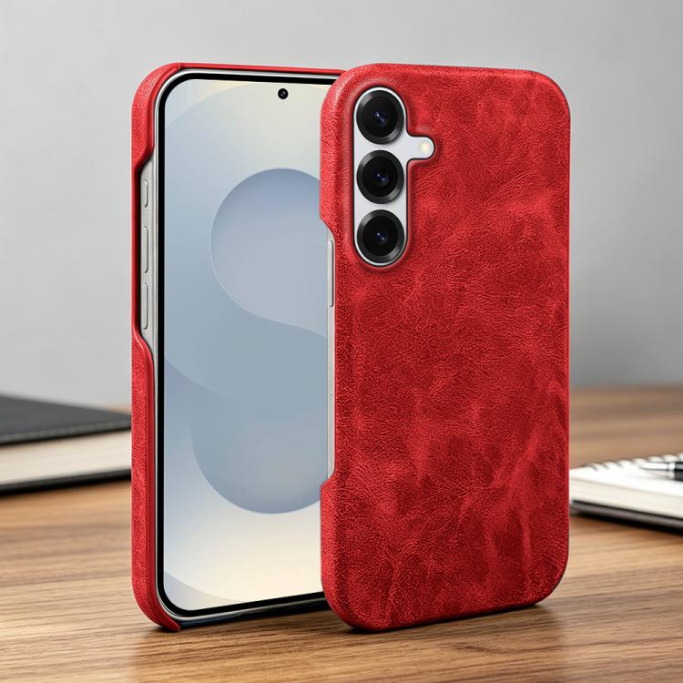 For Galaxy S25 5G Retro-skin Magnetic Vegan Leather Back Phone Case