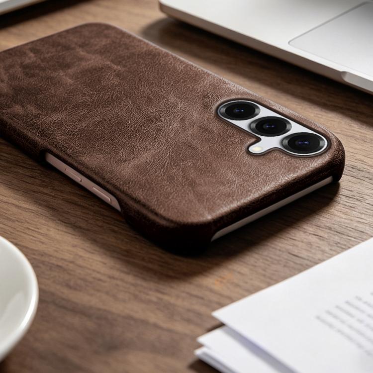 For Galaxy S25 5G Retro-skin Magnetic Vegan Leather Back Phone Case