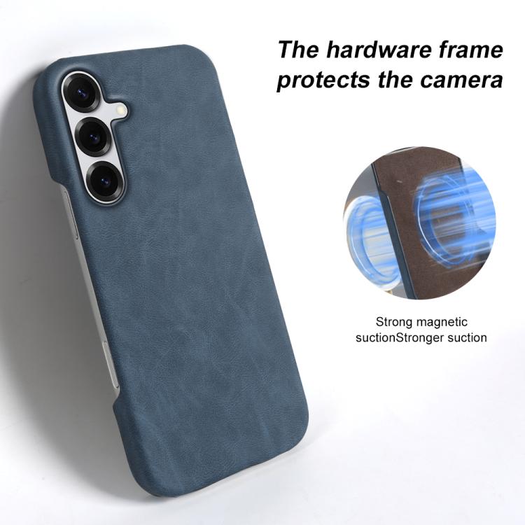 For Galaxy S25 5G Retro-skin Magnetic Vegan Leather Back Phone Case