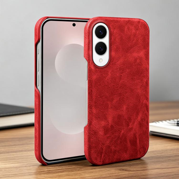 For Galaxy S25 Edge 5G Retro-skin Magnetic Vegan Leather Back Phone Case