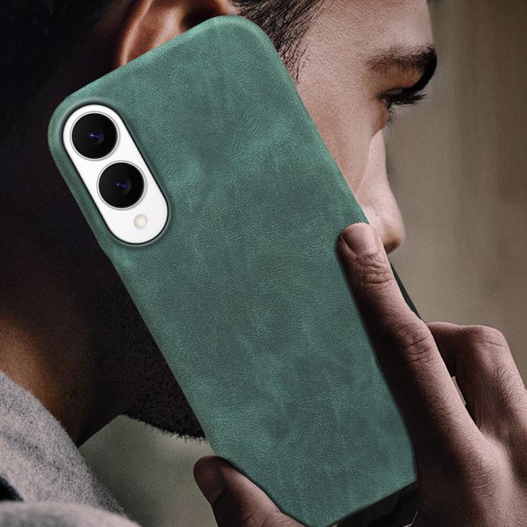 For Galaxy S25 Edge 5G Retro-skin Magnetic Vegan Leather Back Phone Case