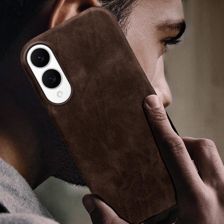 For Galaxy S25 Edge 5G Retro-skin Magnetic Vegan Leather Back Phone Case