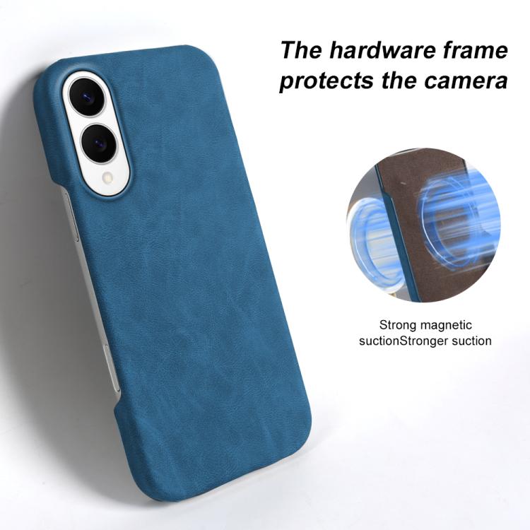 For Galaxy S25 Edge 5G Retro-skin Magnetic Vegan Leather Back Phone Case