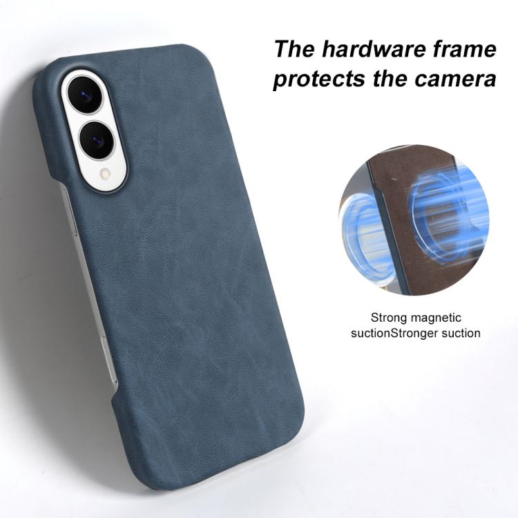 For Galaxy S25 Edge 5G Retro-skin Magnetic Vegan Leather Back Phone Case
