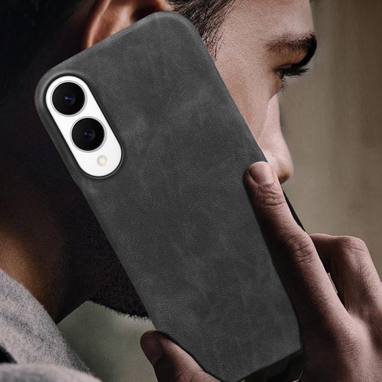 For Galaxy S25 Edge 5G Retro-skin Magnetic Vegan Leather Back Phone Case