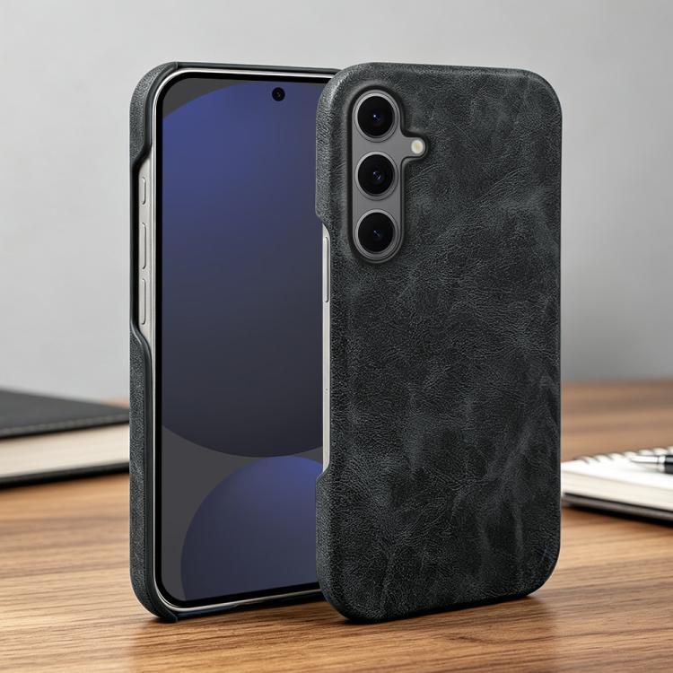 For Galaxy S24 FE 5G Retro-skin Magnetic Vegan Leather Back Phone Case