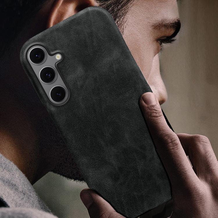 For Galaxy S24 FE 5G Retro-skin Magnetic Vegan Leather Back Phone Case