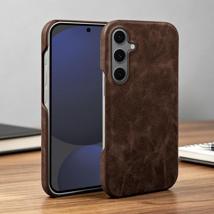 For Galaxy S24 FE 5G Retro-skin Magnetic Vegan Leather Back Phone Case