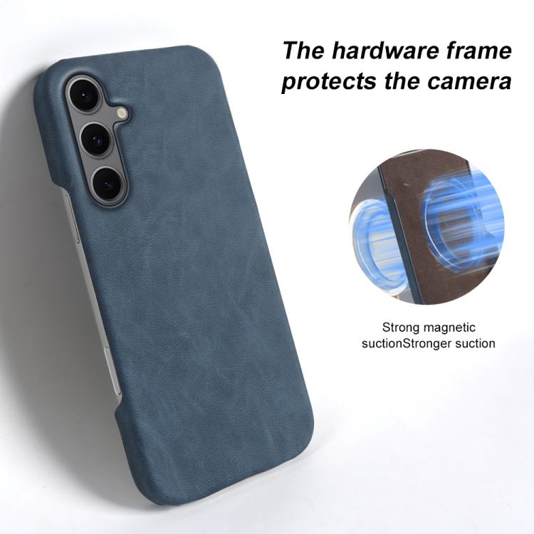 For Galaxy S24 FE 5G Retro-skin Magnetic Vegan Leather Back Phone Case