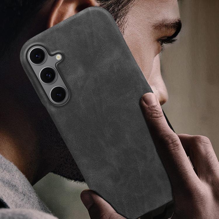 For Galaxy S24 FE 5G Retro-skin Magnetic Vegan Leather Back Phone Case