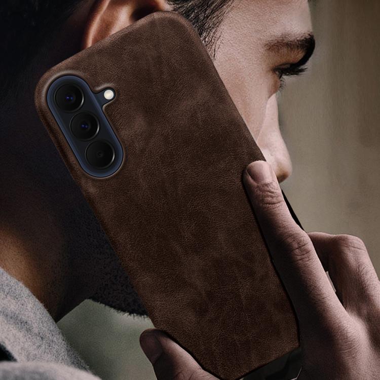 For Galaxy A57 5G Retro-skin Magnetic Vegan Leather Back Phone Case