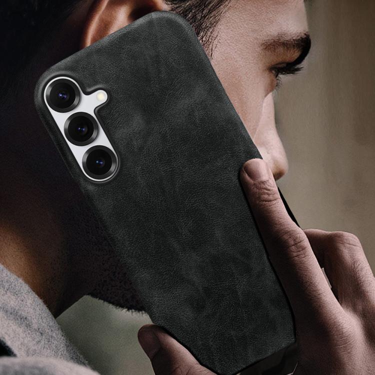 For Galaxy A55 5G Retro-skin Magnetic Vegan Leather Back Phone Case